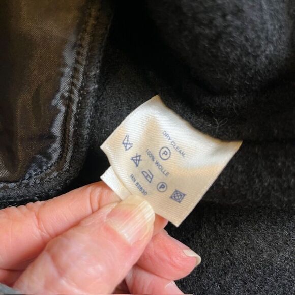 NWT Lands' End Wool Women's Button Front Jacket Black Size 16 - Picture 8 of 9